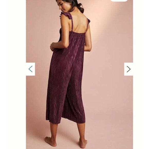 Anthropologie Other - Anthropologie Floreat Willow Sleep Pajamas Pleated Cami Jumpsuit Sz XS